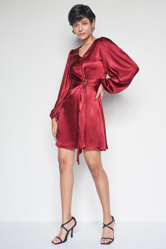 Maroon Muse Dress, Maroon, image 2